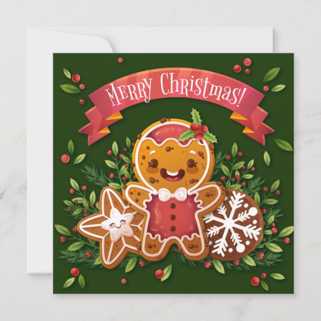 Feliz Navidad Tarjeta de vacaciones (Anverso)