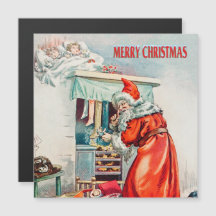 Feliz Navidad - tarjeta de vacaciones de santa cla