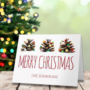 Feliz Navidad Tarjeta de vacaciones familiares Tip
