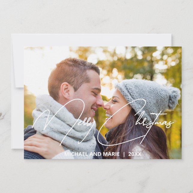 Feliz Navidad | Tarjeta de vacaciones fotográficas (Anverso)