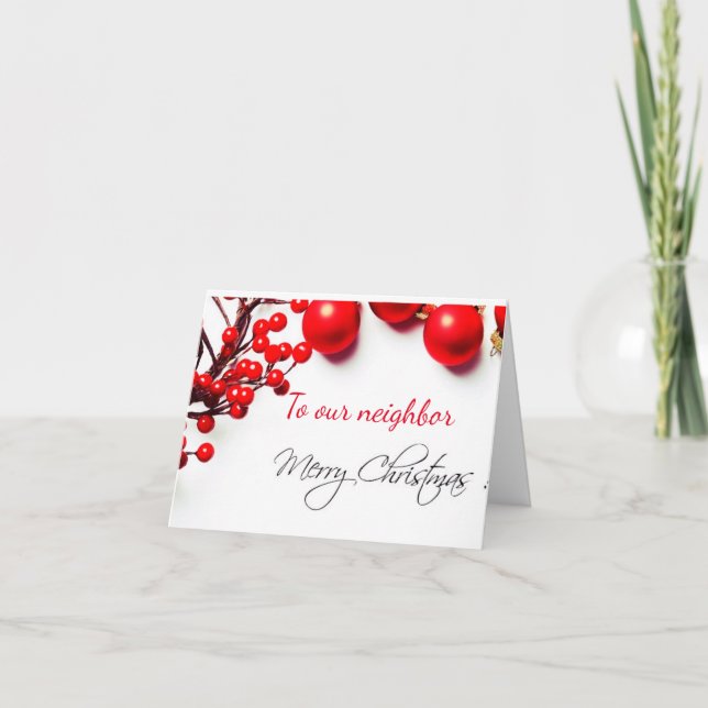 **FELIZ NAVIDAD** TARJETA DE "VECINO" (Anverso)