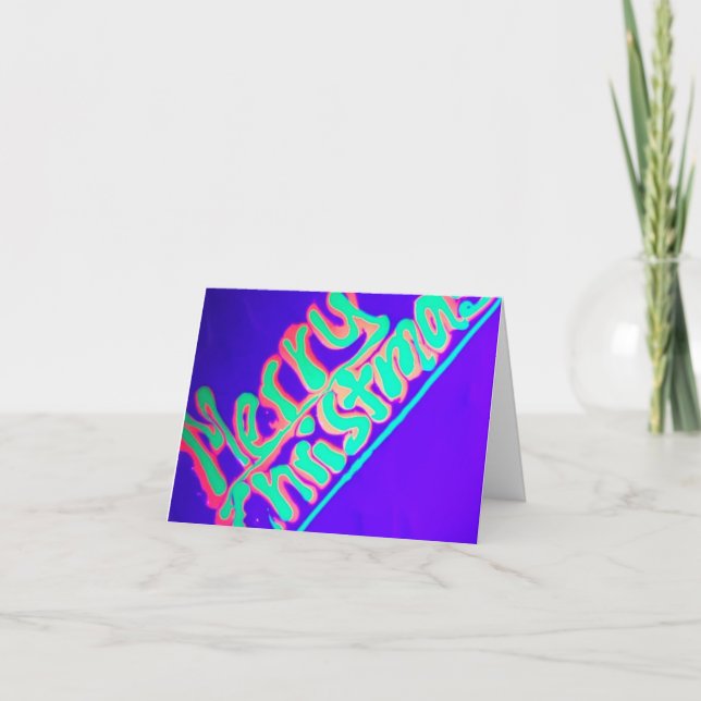 Feliz Navidad, tarjeta fluorescente (Anverso)