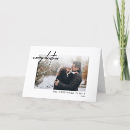 Feliz Navidad Tarjeta Mínima Blanca Negra