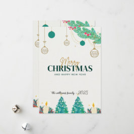 Feliz navidad tarjeta moderna adorable