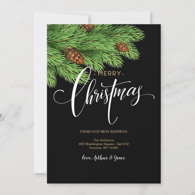 Feliz Navidad Tarjeta Navideña de Moda (Anverso)