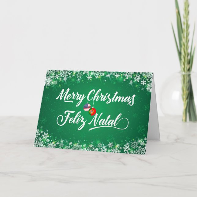 Feliz Navidad Tarjeta Portuguesa, Feliz Natal (Anverso)