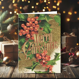 Feliz Navidad Tarjeta Retro Santa Xmas