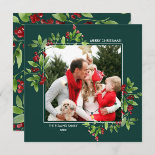 Feliz Navidad. Tarjetas de fotos planas para las r