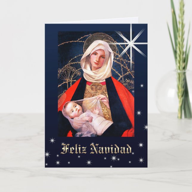 Feliz Navidad. Tarjetas de navidad en español (Anverso)