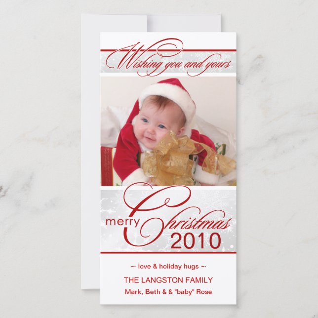 Feliz Navidad - Tarjetas fotográficas personalizad (Anverso)