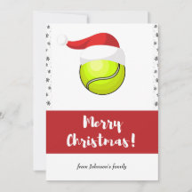 Feliz Navidad Tenis Ball y Santa Hat Snowflake