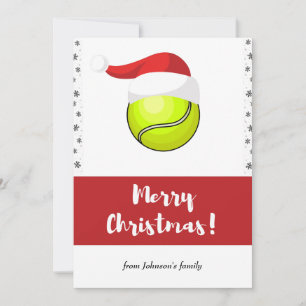 Feliz Navidad Tenis Ball y Santa Hat Snowflake