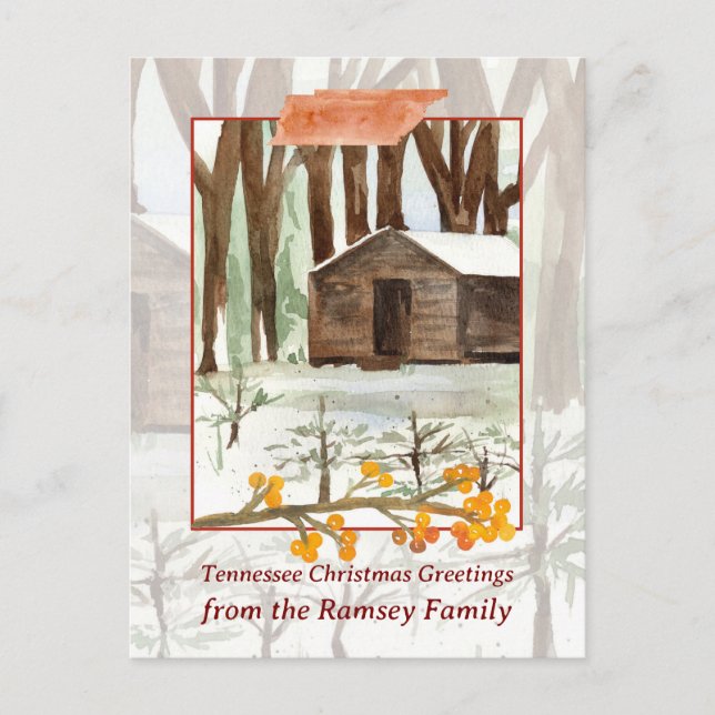 Feliz Navidad Tennessee Cabina Montañas Smokey (Anverso)