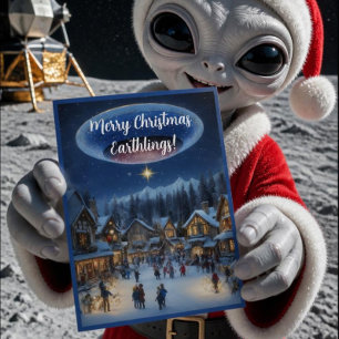 Feliz Navidad terrícolas divertida navidad alieníg