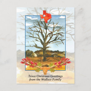 Feliz Navidad Texas Longhorn Star Personalizada