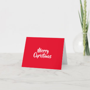 Feliz Navidad texto blanco Navidad rojo tarjeta