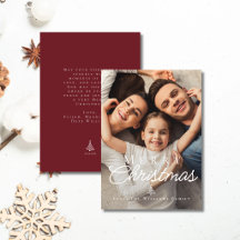 Feliz Navidad Texto Superpuesto Blanco Foto Elegan