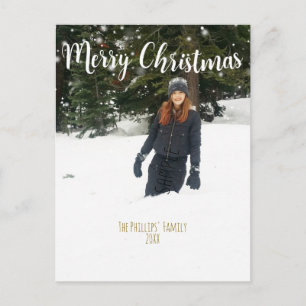 FELIZ NAVIDAD Tipo Blanco Foto de Vacaciones Perso