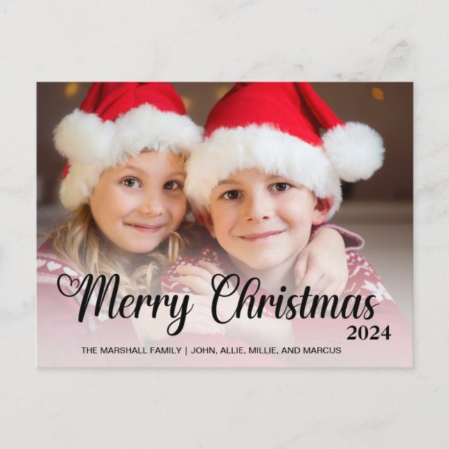 Feliz Navidad tipografía de foto 2024 (Anverso)