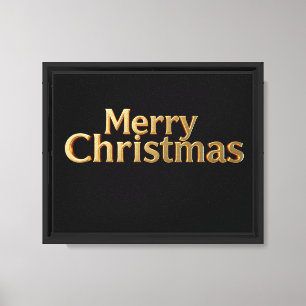 Feliz Navidad Tipografía de Lujo en Lienzo 10х8 11