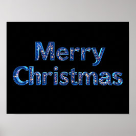 Feliz Navidad Tipografía de Lujo Póster Papel H21