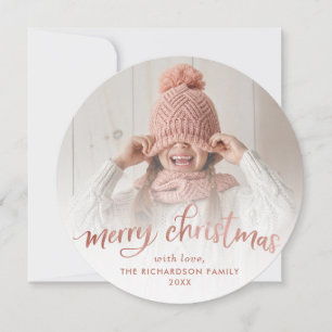 Feliz Navidad   Tipografía y foto de oro Rosa