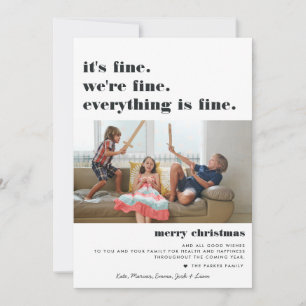 Feliz Navidad Todo está Bien Divertida Tarjeta d