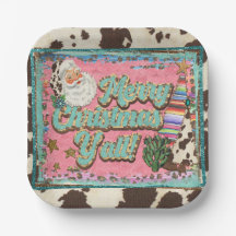 Feliz Navidad, todos los platos de papel