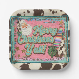 Feliz Navidad, todos los platos de papel