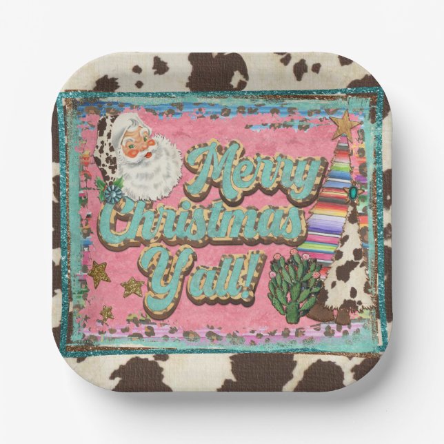 Feliz Navidad, todos los platos de papel (Anverso)