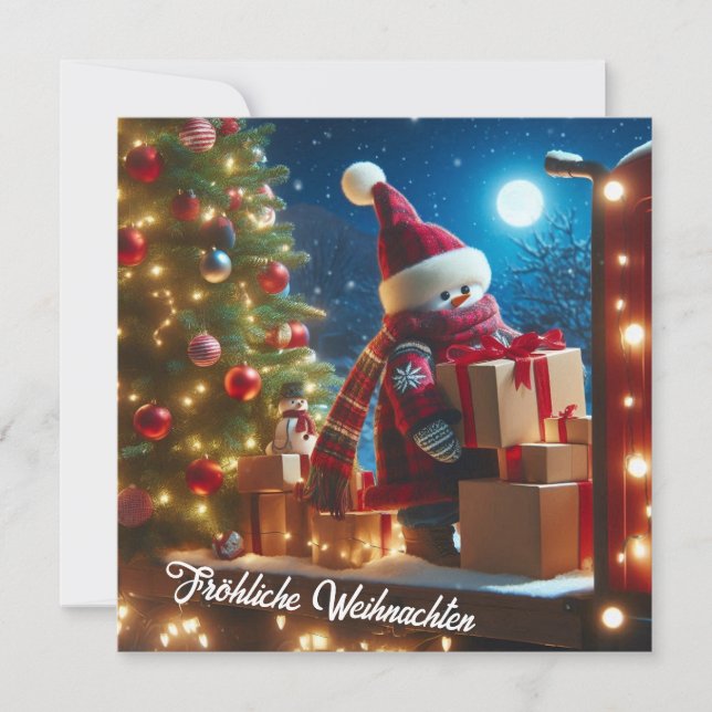 Feliz Navidad transportador que trae regalos (Anverso)