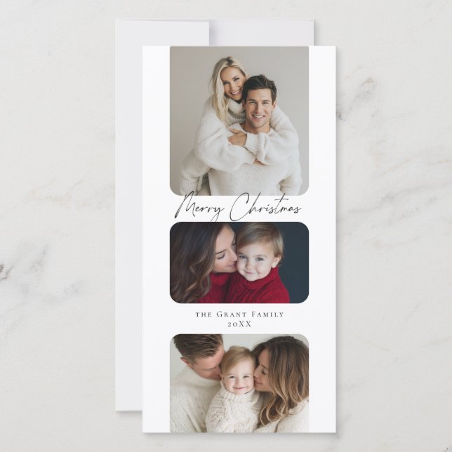 Feliz Navidad Tres Fotos (Anverso)