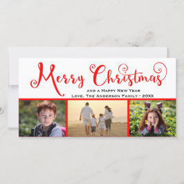 Feliz Navidad Tres Guiones Fotográficos - Tarjeta 