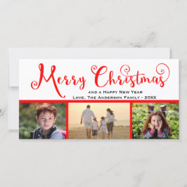 Feliz Navidad Tres Guiones Fotográficos - Tarjeta 