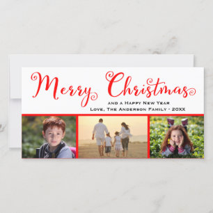 Feliz Navidad Tres Guiones Fotográficos - Tarjeta 
