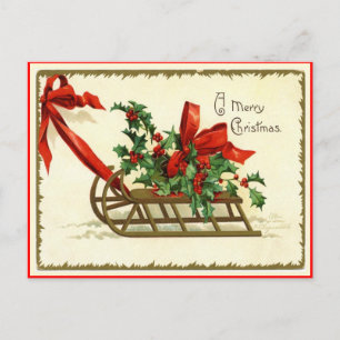 Feliz Navidad Trineo Tarjeta Postal de Reproducció