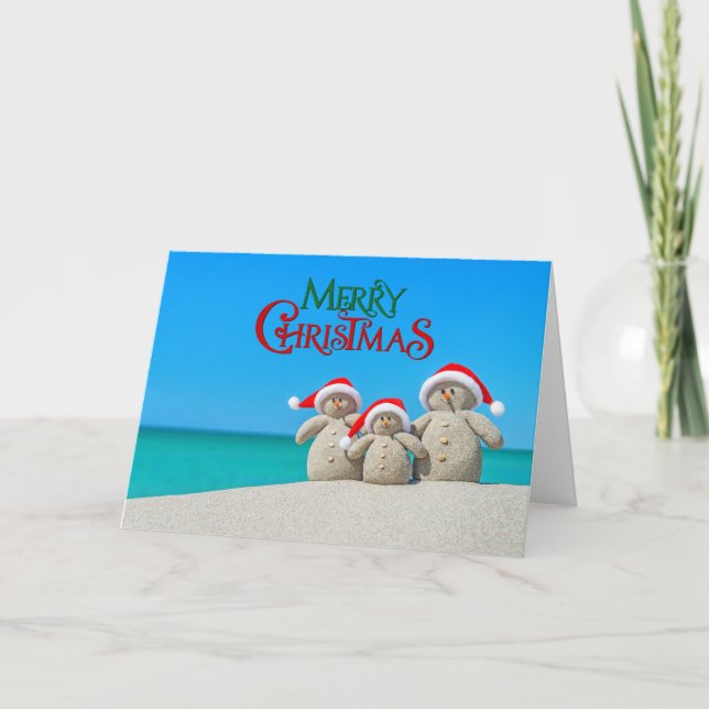 Feliz Navidad tropical Snowman (Anverso)