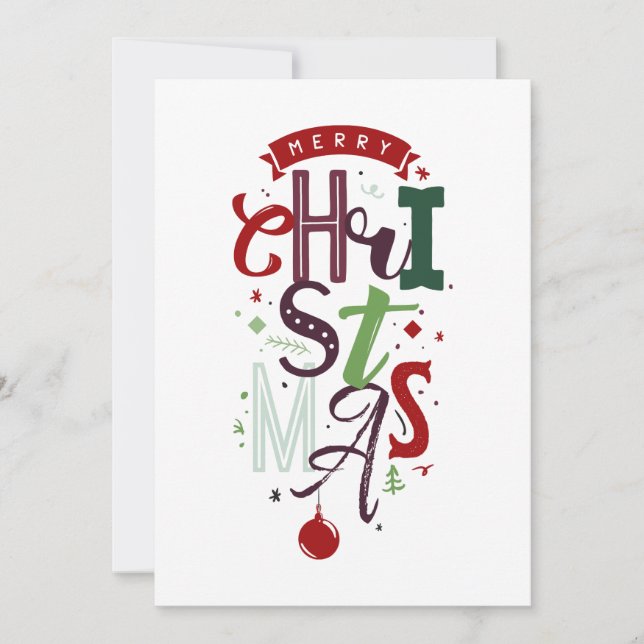 Feliz Navidad Typografía No Navidad (Anverso)