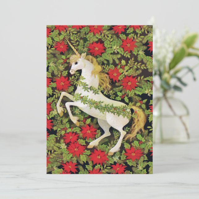 Feliz Navidad Unicornio (Anverso de pie)