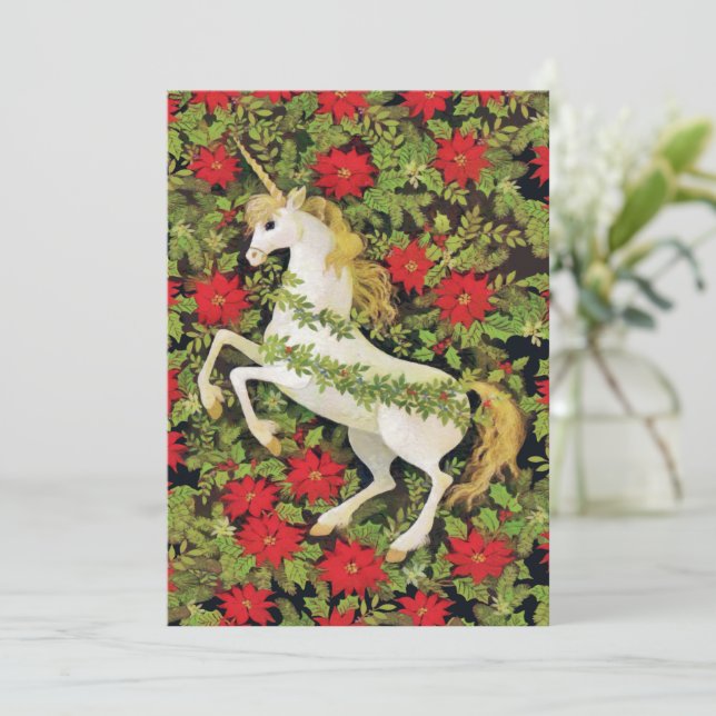 Feliz Navidad Unicornio (Anverso de pie)