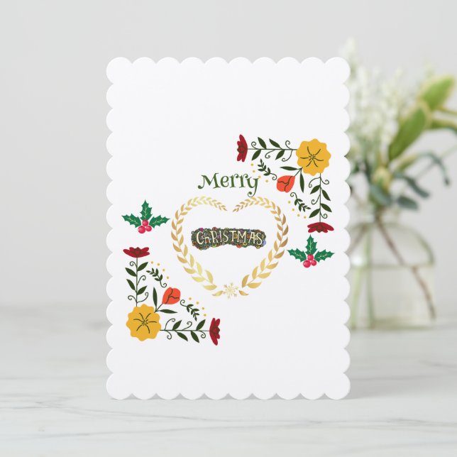 Feliz Navidad Vacaciones Elegantes Con Estilo  (Anverso de pie)