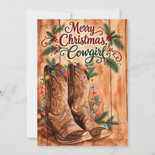 Feliz Navidad Vaquera Botas Country Western