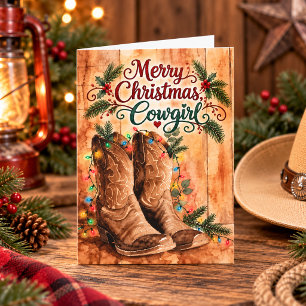 Feliz Navidad Vaquera Botas Country Western