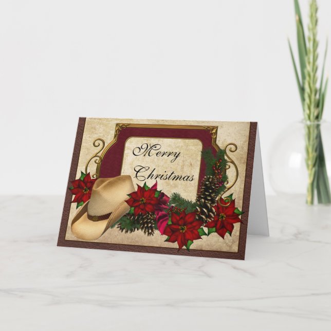 Feliz Navidad Vaquero (vaquera) saludo (Anverso)