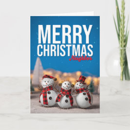 Feliz Navidad Vecino Fotografía de muñecos de niev