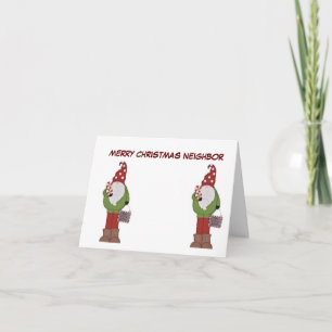 **FELIZ NAVIDAD VECINO** TARJETA DE HUMOR DE GNOME