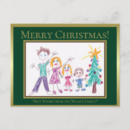 Feliz Navidad Verde Agrega el Arte de la Familia d