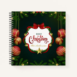 Feliz Navidad Verde Personalizada | Libro de visit