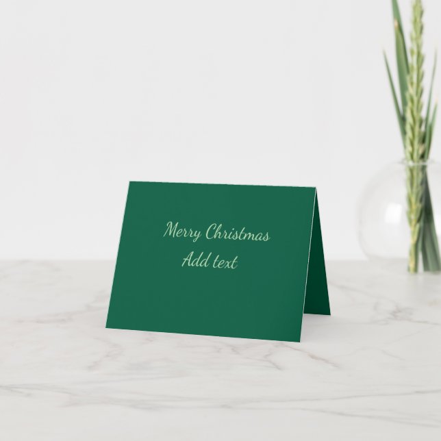 Feliz Navidad verde plano fondo solo holida (Anverso)
