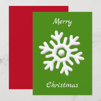 Feliz Navidad verde rojo copo de nieve